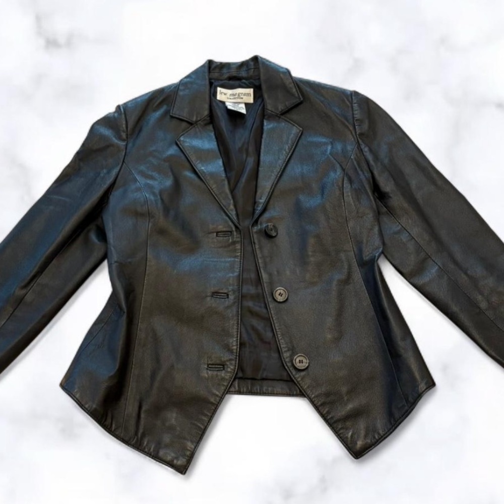 Vintage Lew Magram Black Leather Women’s Jacket